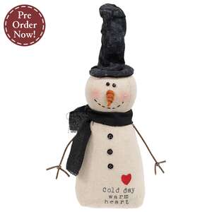 Cold Day Warm Heart Stuffed Top Hat Snowman