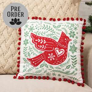 Yuletide Folklore Cardinal Pillow 19552;