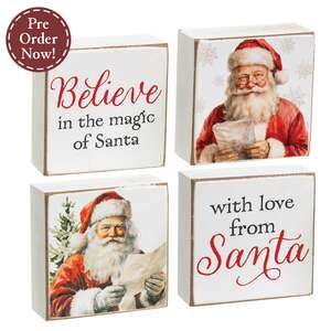 With Love From Santa 2" Square Block - 4 Asstd.