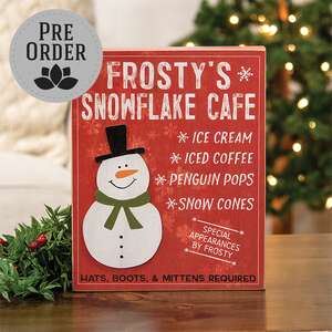 Frosty's Snowflake Cafe Box Sign 38609;