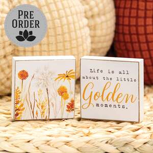 Golden Fall Wildflower 2" Blocks, 2/Set 38613;