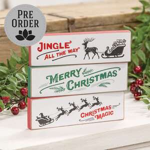 Christmas Magic Thin Mini Block, 3 Asstd. 38645;