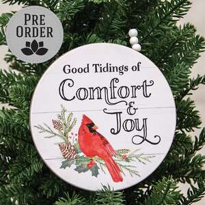 Comfort & Joy Round Cardinal Hanger 38671;