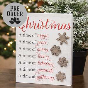 Christmas Time Snowflakes Layered Box Sign 38888;