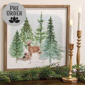 Snowy Woodland Deer Dimensional Frame 60522;
