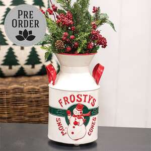 Frosty's Snow Cones Distressed Metal Milk Can 60536;