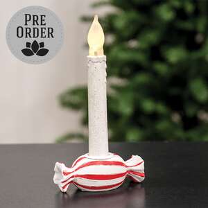 Red and White Striped Candy Taper Holder 65400;