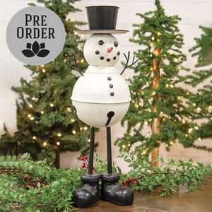 Distressed Metal Standing Top Hat Snowman 70209;