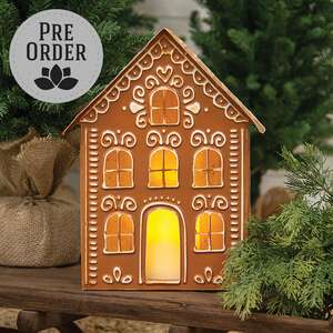 Metal Gingerbread House Luminary, 12"H 70217;