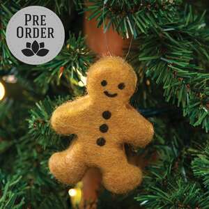 Felted Gingerbread Ornament HBY5604;
