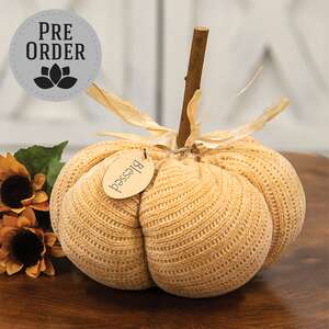 Light Orange Blessed Sweater Pumpkin, 7.5" Dia. JL24079;