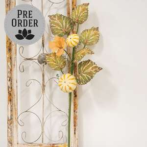 Harvest Garden Pumpkin & Blooms Spray, 26" LS142507;