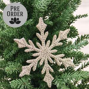 Diamond Platinum Snowflake Ornament, 8" QE152543;