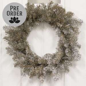 Glistening Platinum Pine Wreath, 18" SA112549;