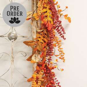 Bittersweet Berries & Fall Leaves Garland, 5 ft SA112560;