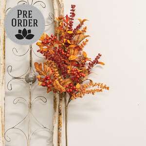 Bittersweet Berries & Fall Leaves Spray, 28" SA112561;