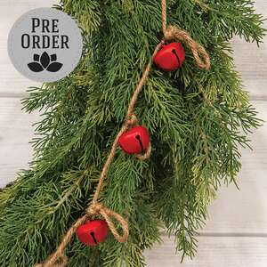 Joyful Red Jingle Bell Garland, 5 ft SA112563;
