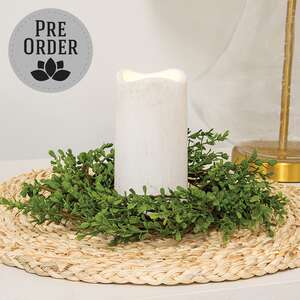 Baby Boxwood Candle Ring, 4.5" SA112576;