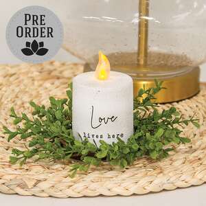 Baby Boxwood Candle Ring, 2.5" SA112578;