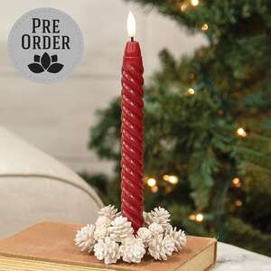 Yuletide Frosted Pinecones Candle Ring, 1" SE022503;
