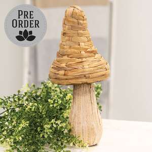 Woven Seagrass Mushroom 12.5"H SYA5576;