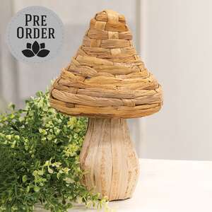 Woven Seagrass Mushroom 10.5"H SYA5578;