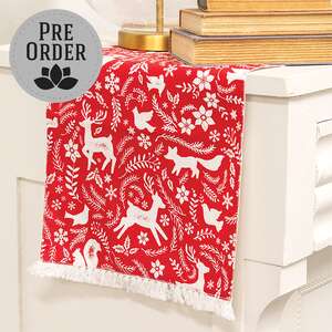 Yuletide Forest & Floral Folklore Red Runner 19545A;