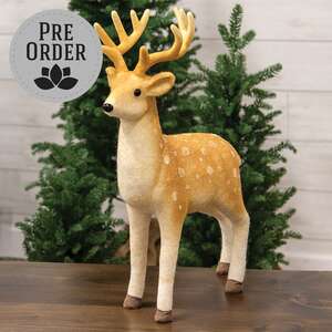Felted Spotted Standing Deer, 20"H RH232503;