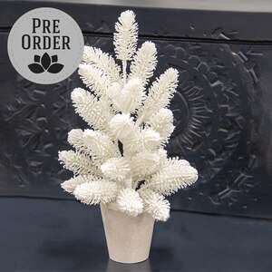 Potted Snowy Fantasy Pine Tree, 19" SA112551;