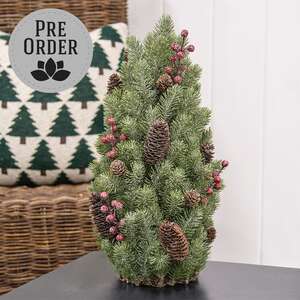 Icy Berries & Pine Cone Tree, 18"H SA112602;