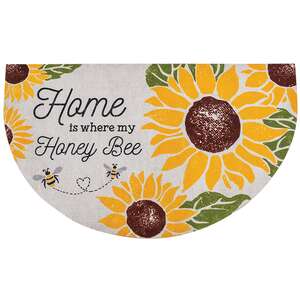 Home Is Where My Honey Bee Welcome Half Mat 00322