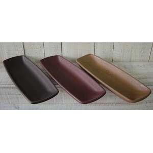 17" Squared Oval Tray - Primitive Colors, 3 Asstd.