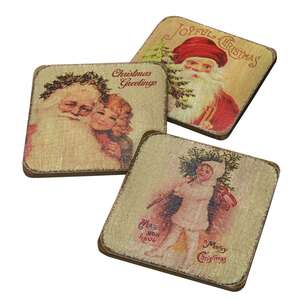 Vintage Christmas Coasters - Set of 4