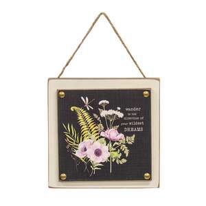 Wander and Dream Layered Floral Sign, 2 Asstd. 38228;