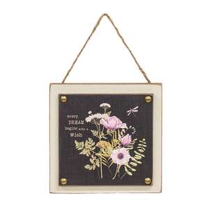 Wander and Dream Layered Floral Sign, 2 Asstd. 38228;