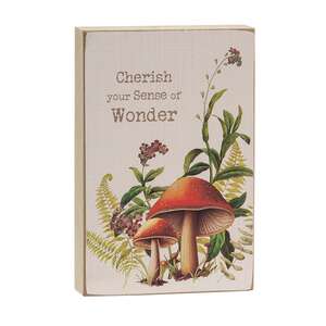 Cherish Your Sense of Wonder Mushroom Floral Block 38233;