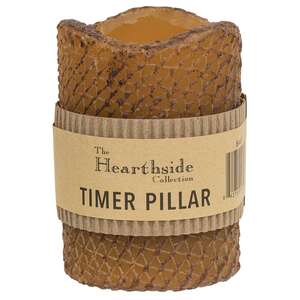 3" x 4" Honeycomb Textured Pillar - Burnt Mustard