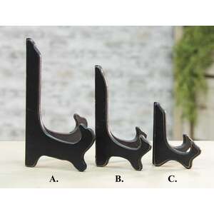 Wooden Plate Stand - Meduim - BLACK