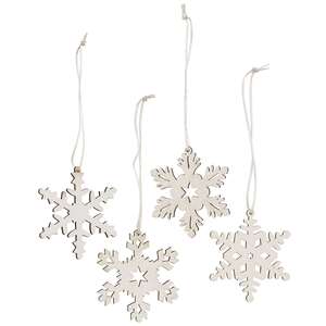 24/Set, Snowflake Christmas Ornaments