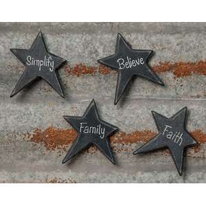 Black Star Magnets - 4/bag