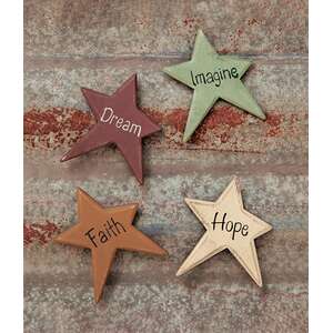 Star Magnet with Words - 4/bag