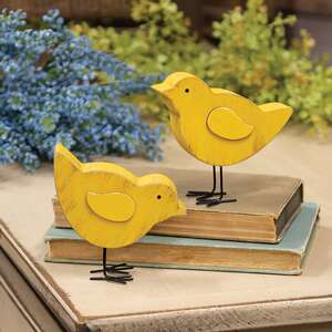 Distressed Wooden Chunky Chick Sitter - 2 Asstd.