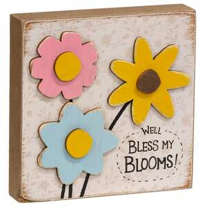 Bless My Blooms Square Block - 2 Asstd.