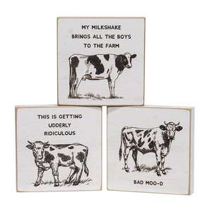 Udderly Ridiculous Square Block, 3 Asstd. 38225;