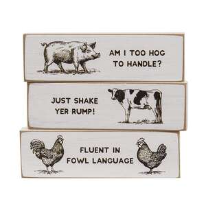 Too Hog To Handle Thin Mini Block, 3 Asstd. 38226;