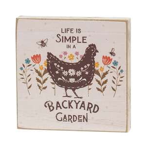 Backyard Garden Floral Square Block, 2 Asstd. 38244;