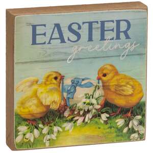 Vintage Chicks Square Block - 3 Asstd.