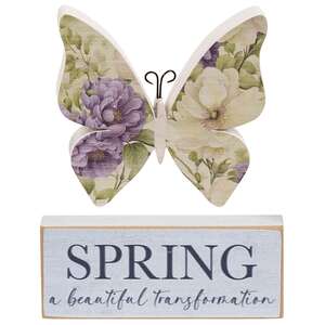 2 Set - Vintage Floral Butterfly & Block Sitters - 3 Asstd.