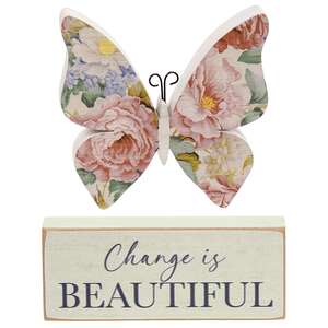 2 Set - Vintage Floral Butterfly & Block Sitters - 3 Asstd.