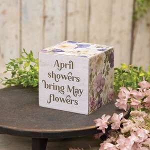 Life in Full Bloom Vintage Flowers Cube